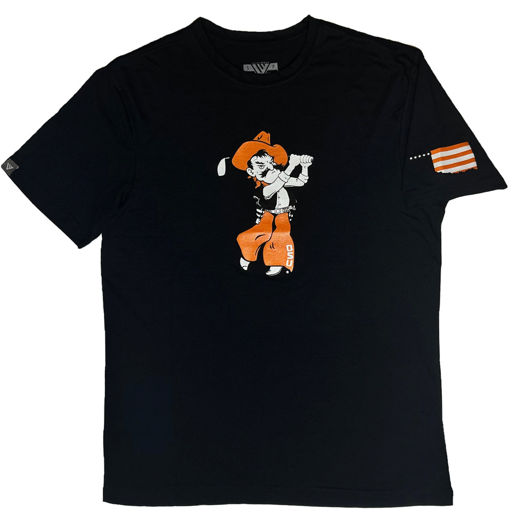 Levelwear Swinging Pete T-Shirt with Oklahoma State on Sleeve