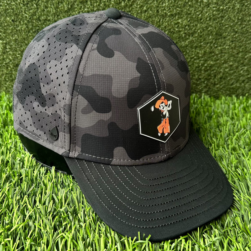 Melin Hydro A-Game Swinging Pete Snapback Hat- Hexagon Logo