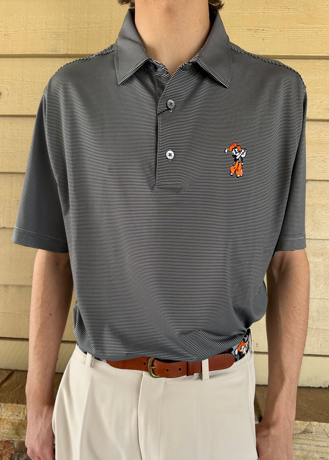 FootJoy Micro Feeder Stripe Lisle Polo