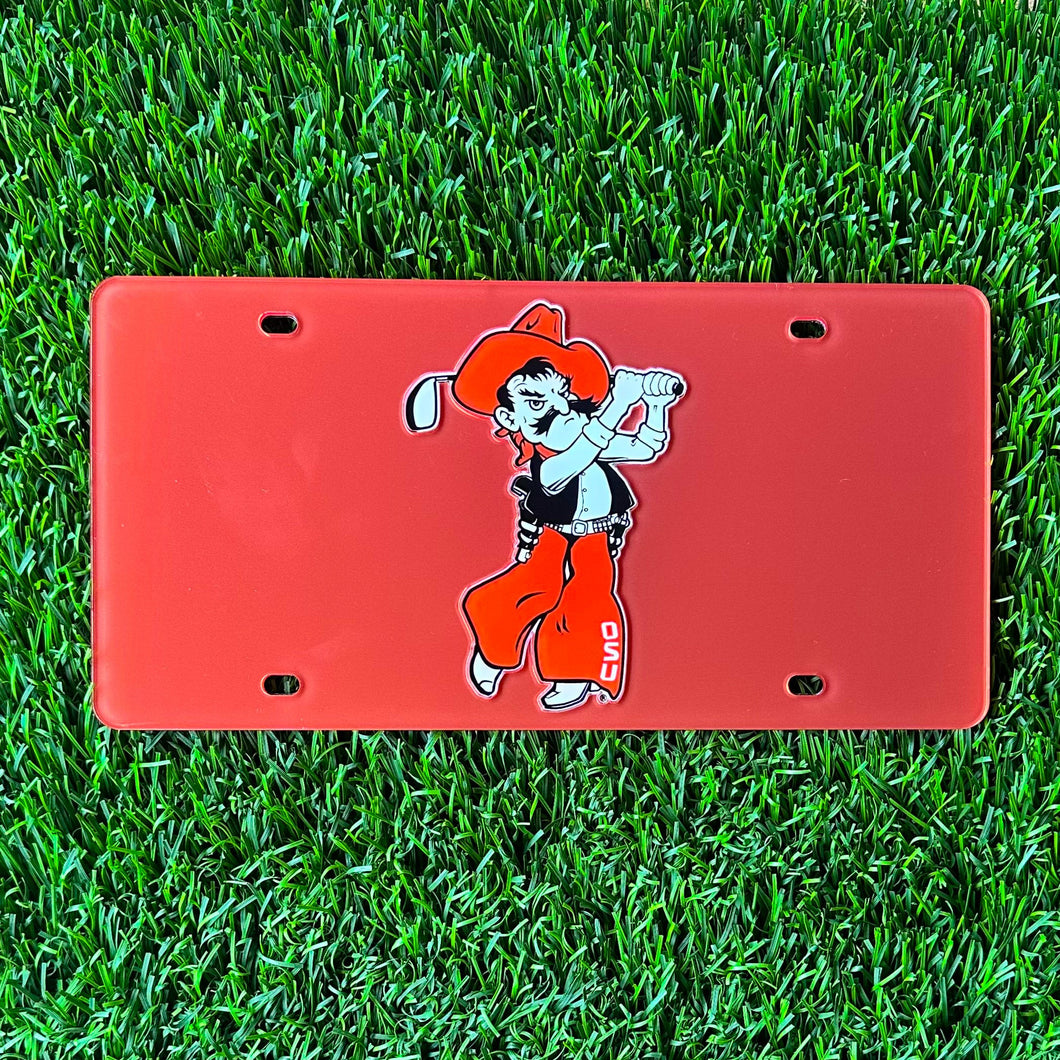 Wincraft Swinging Pete License Plate Metallic Orange