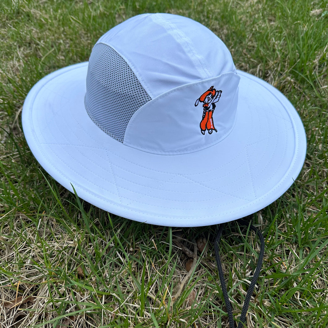Imperial Swinging Pete Bucket Hat- White with Grey